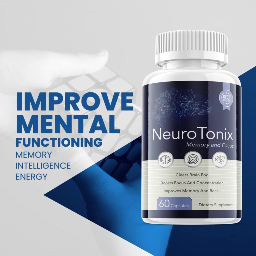 NeuroTonix Memory and Focus Advanced Formula, Neuro Tonix Nootropic Healthy Memory Brain Pills